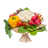 A playful, market-style kitchen bouquet that makes a memorable gift for food