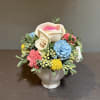 Hand-crafted and hand-dyed by us, these flowers made of balsa wood are