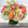 Soft pastel abundance greets the recipient at first glance - a cheerful