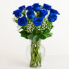 Our premium long stem blue roses are an elegant surprise for the