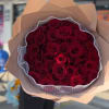 50 long stemmed red roses with pearled collar