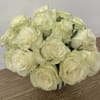 24 white roses in a gold vase or sny colors