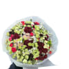 Bouquet for mom - for birthday. The bouquet contains juicy mixed flowers.
