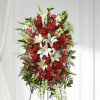 Our Everlasting Memory Standing Spray combines timeless hues with unique blooms to