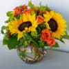 This Sunsational Summer sunflowers bouquet brings the sunshine inside and makes every