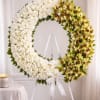 The Eternal Remembrance Sympathy Wreath is a beautiful silk funeral wreath featuring