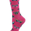 Change into something beautiful in our Butterfly Bamboo Bend Crew Socks. These