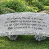 This beautifully crafted concrete memorial bench offers a timeless place for reflection