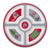 Ohio State-themed decorative tray with red and gray sections