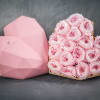 Unique, geometric heart-shaped box
Fully pack with healthy, gorgeous preserved garden roses.
The ultimate