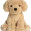 14" cuddly golden lab plush in soft tan with floppy ears -
