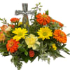 Crystal Cross Arrangment with sunset colors
