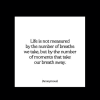 White quote card with black text on a black background