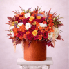 Brighten any space with our Elegant Flower Fall Box Arrangement! Bursting with
