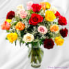 Premium long-stem assorted roses, artistically arranged by our florists with fresh gypsophila