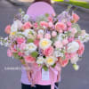 All pink flower box