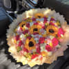 Sunny sunflowers steal the show in this vibrant birthday bouquet, "Mi rayito
