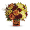 This bouquet will get you in the Halloween spirit. Yellow chrysanthemums and