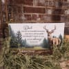 Sympathy card with a deer illustration and memorial text for Dad