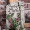 Resin stone measures approx. 7.5" W X 10" H
*May be added to