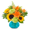 Sending this bright color combination of fresh flowers is like sending a