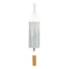 Hanging ceramic wind chime with a wooden striker