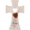 Memory Cross w/ Heart (light wood) 'My Heart...' 10200