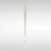 Cream macramé wall hanging with a ring top and long tassels