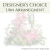 Our designers will create a unique cremation arrangement to beautifully adorn an