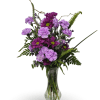 A cheerful, slightly wild upright arrangement that feels like a fresh garden-picked