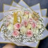 Stunning 2 Dozen Pink White Roses Bouquet for Sweet Sixteen Birthday! Including