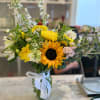 Our choice of beautiful mums and sunflower mix perfect to brighten any