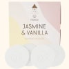 Box of jasmine and vanilla shower steamers with round white tablets