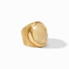 Gold Julie Voss Verona Statement Ring with Iridescent Champagne colored stone. 

Discover