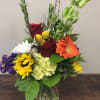 A walk through the garden, fresh bright colors in yellows, reds, oranges