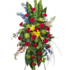 A combination of bright color blooms to celebrate the life of your