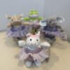Mini plush ballerina animals dressed in glittery tutus. Featuring adorable characters like