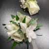 White Corsage and Boutonniere