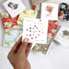 Greeting card with sterling silver earrings