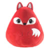 Red fox-shaped plush toy with embroidered face and ears
