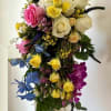Bride's Bouquet with assorted colorful flowers. Designed Roses, Orchids and other flowers