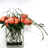 A contemporary spin on the classic dozen roses. Clean lines and a
