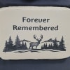 14"x10" concrete stone with  black deer detail 