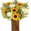 Inspired by the warm, crisp autumn sun; this bouquet has a natural