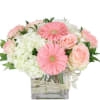 A truly soft and delicate arrangement in shades of light pinks and
