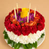 Our Birthday Pastel is a colorful bouquet of roses and mums, topped