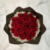This bouquet includes 24 classy red roses wrapped in special waterproof floral