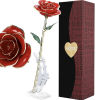 Red rose-shaped decorative gift with a matching box