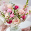A medium-sized bouquet made with seasonal flowers that are available in our