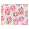 Lush watercolor pomegranates wash this large charcuterie board in painterly color, setting